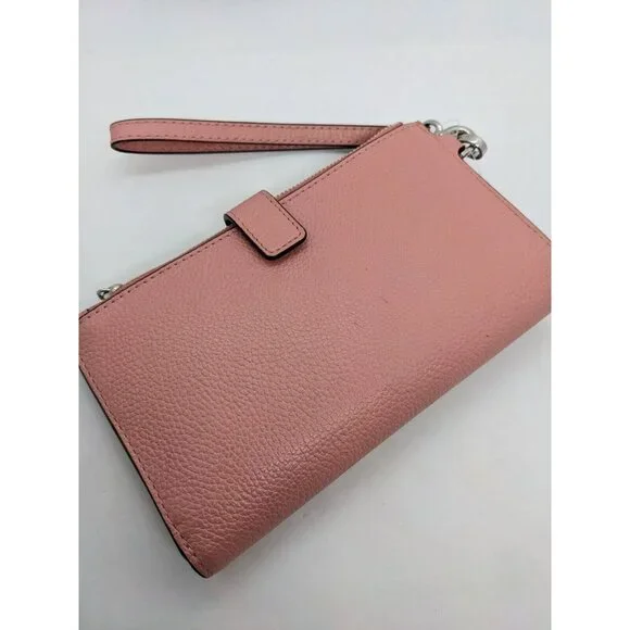 MICHAEL KORS Adele Jet Set logo double zip leather phone wallet wristlet (Used) - Picture 5 of 13